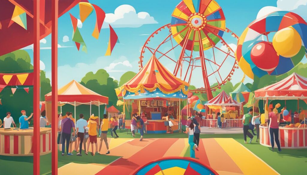 jeux géants et mini fête foraine